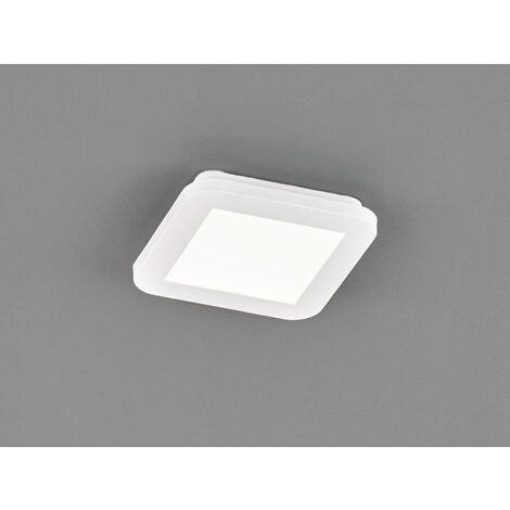 Dimmbare LED Deckenleuchte CAMILLUS flache Badezimmerlampe 17x17cm Weiß IP44