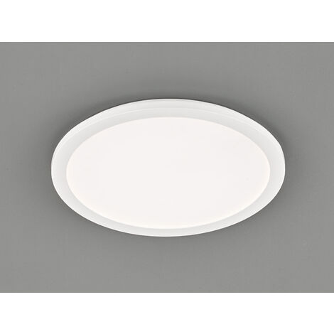 Dimmbare LED Deckenleuchte CAMILLUS flache Badezimmerlampe rund Ø40cm Weiß IP44
