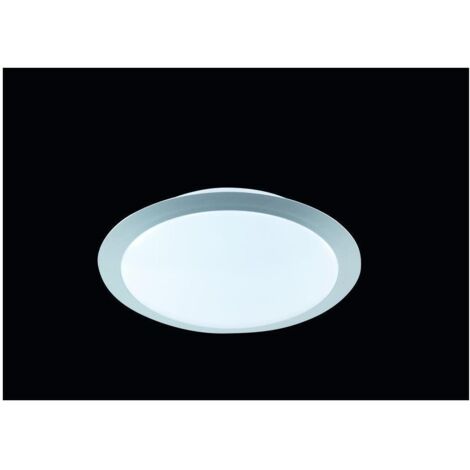 Dimmbare LED Deckenleuchte GONZALO aus Kunststoff Grau Ø 29cm