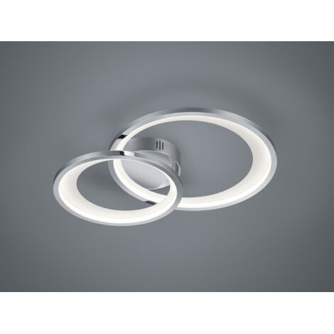 Dimmbare LED Deckenleuchte GRANADA in Chrom, Breite 59cm