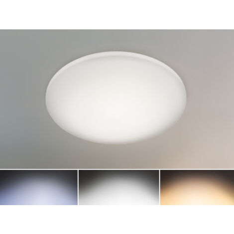 Dimmbare LED Deckenleuchte SILMA mit Fernbedienung - Feuchtraumgeeignet Ø 40cm
