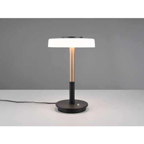 Dimmbare LED Tischleuchte CELESTE 2-farbig mit Glasschirm, Höhe 35cm