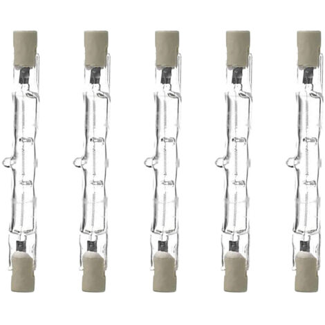 Dimmbare R7S 78 mm 80 W Halogenlampe, AC220–240 V, 1390 lm, J78, lineare Halogenlampe für Landschafts-, Sicherheits- und Straßenbeleuchtung (5 Stück, warmweiß 2800 K), H47