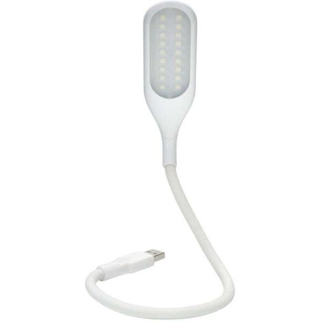 Dimmbare USB-Lampe mit 18 LEDs und 3 Helligkeitsstufen. Das schlichte Design umfasst einen flexiblen Schwanenhals und einen Berührungsschalter – ideal zur Beleuchtung von Laptop oder Tastatur.