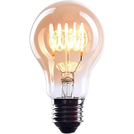 CROWN LED Dimmbare Vintage-Filament-Glühbirne, E27, 4W - Warmweiß, 1 Stück