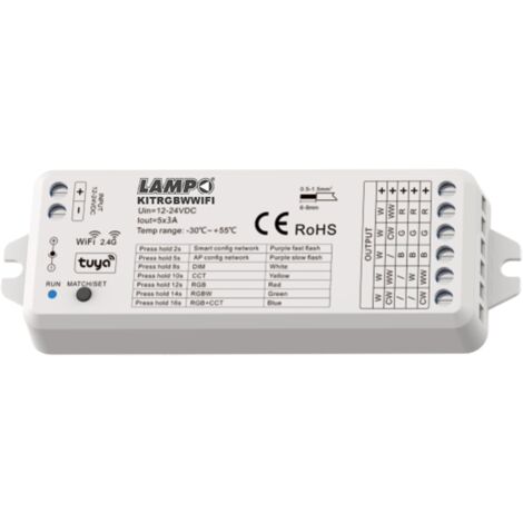 Dimmer 5 Canali Rgbw Wi-Fi S/Conv 12-24V