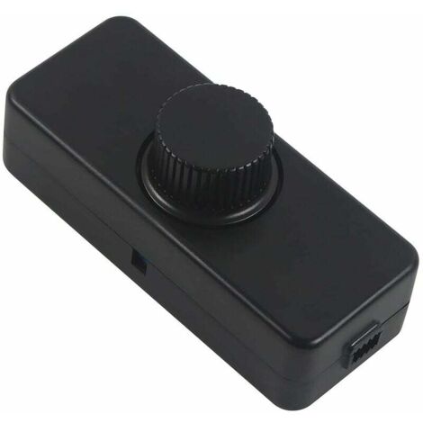 Dimmer a taglio di fase LED da 3-100 W (dimmer rotativo), utilizzato per LED dimmerabili, lampade a incandescenza, lampade alogene, 220-240 V, interruttore a spina CE, nero