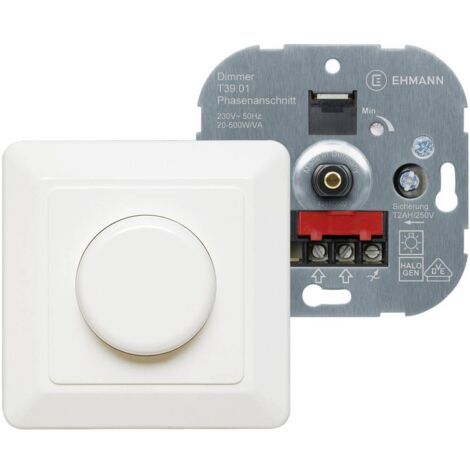Ehmann 3960c0120 Dimmer da incasso Adatto per lampadina: Lampadina ad incandescenza, Lampadina alogena Bianco puro