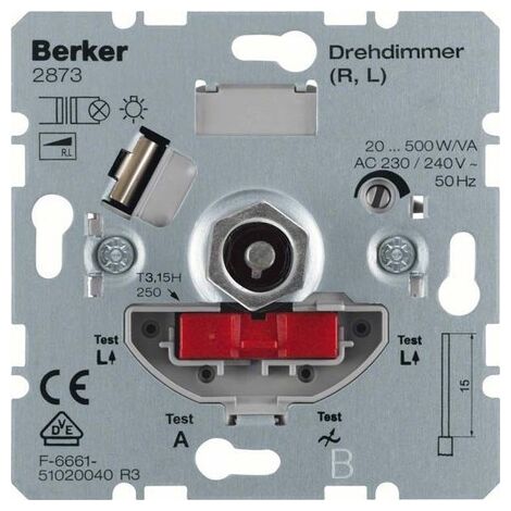DIMMER F GLÜH- U HOCHVOLT HALOGENLAMPEN BERKER 2873