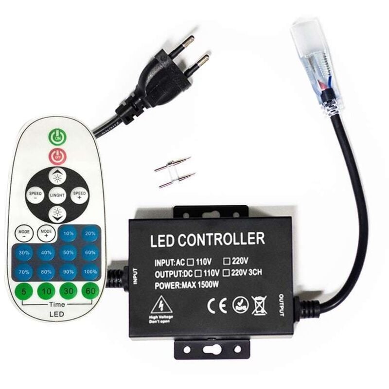 

Dimmer profesional de 6mm 1500W para la cinta de LED de un solo color 220V 3014