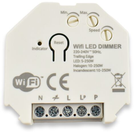 Dimmer SMART WIFI 250W Tuya APP - PUSH - Blanc
