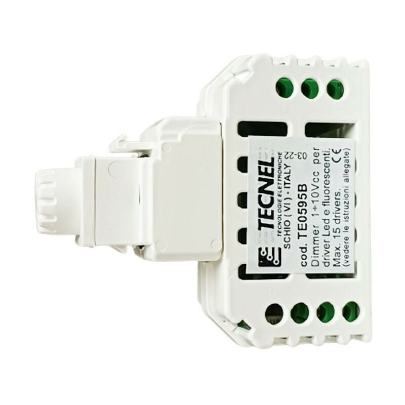 Dimmer Tecnel 0/1-10Vdc passif avec interrupteur 10A Keystone Blanc TE0595B
