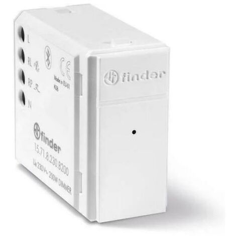 Dimmer varialuce smart da incasso finder yesli tipo 15.71, per led o incandescenza, 200w, colore bianco, fin 15718230b200.