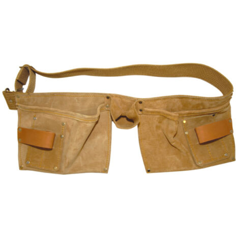Dimos – Poche à clous canadienne avec ceinture porte-outils 5 compartiments – Croûte de cuir durable – 205716