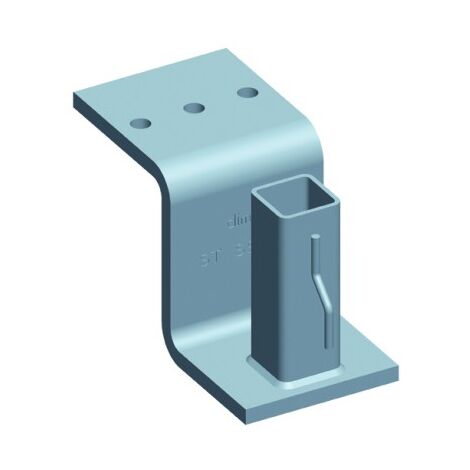 DIMOS - Support Z 355 pour potelet carré 30x30mm (hors fixation) - 190 mm