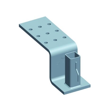 DIMOS - Support ZR 355 pour potelet carré 30x30mm (hors fixation) - 300 mm