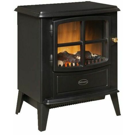 main image of "Dimplex Brayford 2 kw Optiflame Electric Stove Log Effect Black Livingroom Fire with Remote Control"
