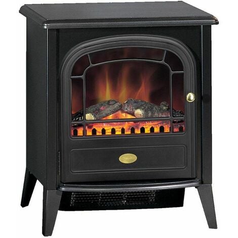 main image of "Dimplex Club 2 kw Optiflame Electric Stove Log Effect Black Livingroom Fire with Remote Control"