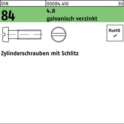 DIN 84/ISO 1207 Schlitz