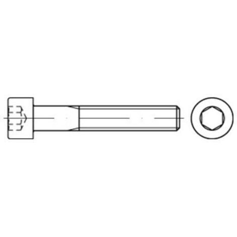 DIN 912/ISO 4762 Zylinderkopf-Schaftschraube M12x25 Edelstahl A2 blank ISK 100 Stk