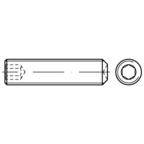 DIN 916/ISO 4029 Gewindestift M 5 x 30 rostfrei A 1/A 2 100 Stk