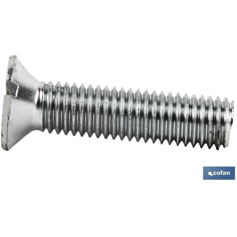 

Tornillo metrico avellanado DIN-963 zincado, mortaja ranurado C-6 M-10 X 80 Z..