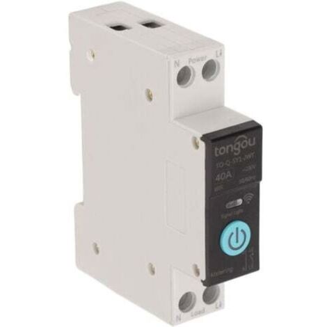 Din-Schienen-Leistungsschalter, intelligenter WLAN-Schalter, kabellose Handy-Fernbedienung, 3 Timing-Modi, Funktion für Haushaltsgeräte, geeignet für Zuhause (40 A)  FLITI