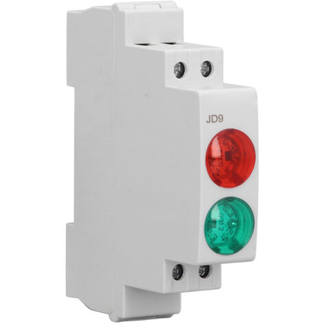 DIN-Schienen-Signallampe, rot, grün, Doppellichter, LED-Anzeigeleuchte für Verteilerkasten, CNC-Drehmaschine, Wechselstrom, Gleichstrom