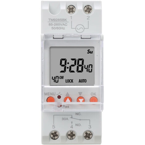 DIN-Schienen-Uhrschalter – TM928SBK mit intelligentem LCD-Display