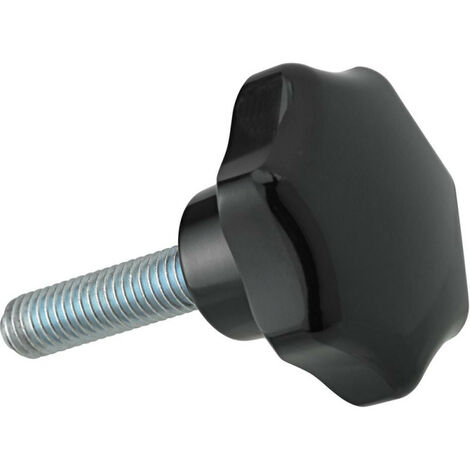 Din Star Handle6336A Duroplast. Form L. 40mm. M 8x15. Contenuto: 5 pezzi Fortis
