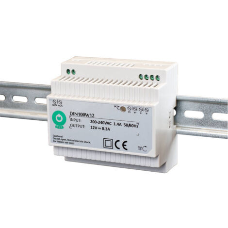 DIN100W24: Alimentatore per guida DIN 100W 24V