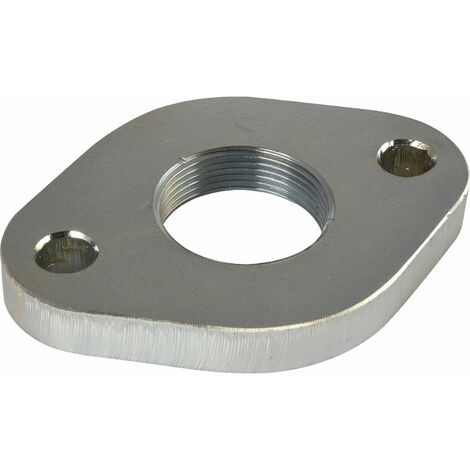 DIN2558 1 1/2" Gewindeflansch glatt, oval, galv. verzinkt