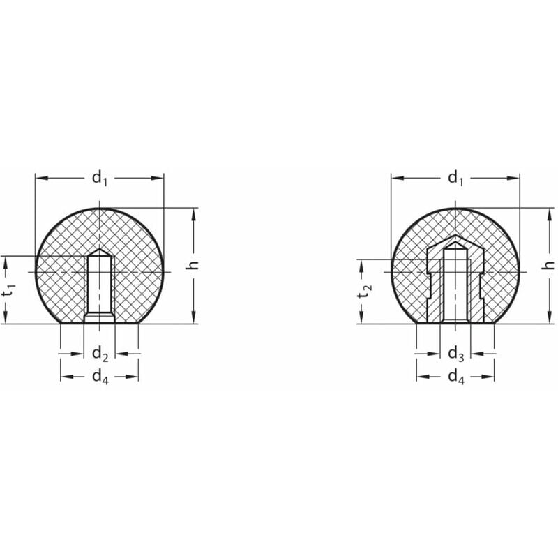 Otto Ganter Gmbh&co.kg - Ganter DIN319-KT-32-M8-C Ball Knob Polyamide- you get 5