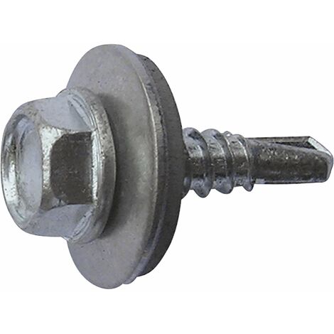 DIN7504K 5.5x 38 verzinkt Sechskantbohrschraube mit Scheibe ø 16 mm