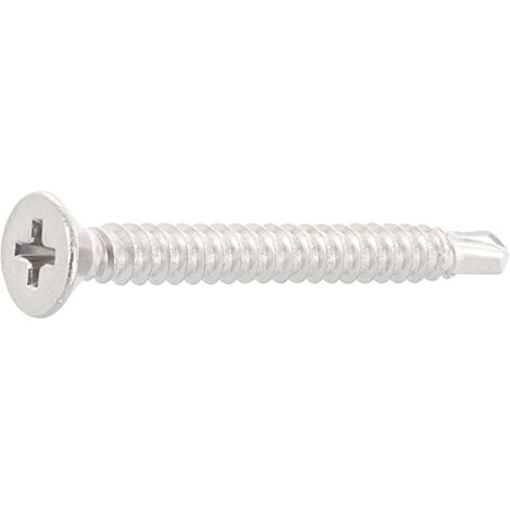 DIN7504O 4.2x 25 Phillips-KS  Edelstahl A2 Senkkopf-Bohrschraube ISO15482