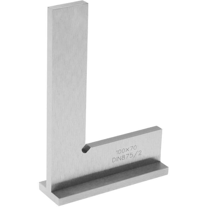 DIN875/2 Règle Carrée de Machiniste de Précision Règle d'angle en Acier au Carbone Ingénieur Carré 90 Degrés Règle à Angle Droit Accessoires pour