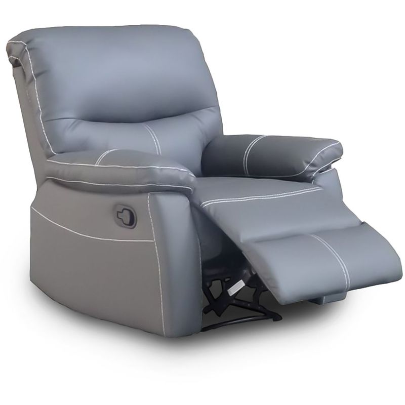 mobilier deco - dina fauteuil relax gris gris