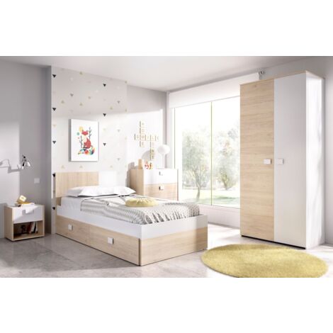 DINA4 Pack Cama + Armario + Mesita + Comoda