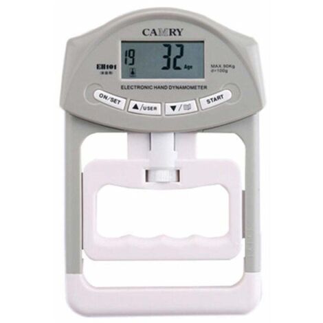 Dinamómetro digital de fuerza de agarre Camry con registro automático de 200 lb/90 kg