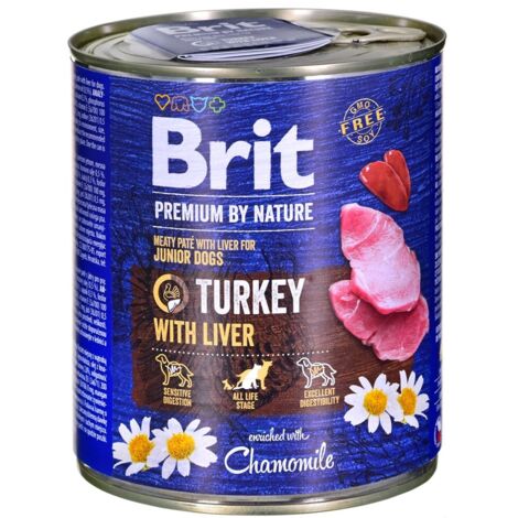DINDE ET FOIE BRIT PREMIUM BY NATURE - 12 x 800 g