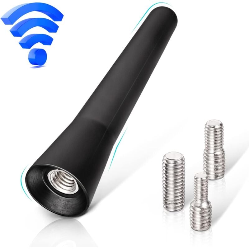 Eightwood Car Antenna fm dab Car Radio Antenna 6.5cm Mini Short Car Antenna with Powerful fm/am/dab Reception Function