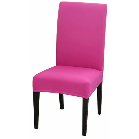 Dining Chair Covers High Back Polyester Spandex Elastic Dining Chair  Slipcovers Protector Kitchen Chair Seat Covers, Washable & Removable  (Purple, Set of 2)