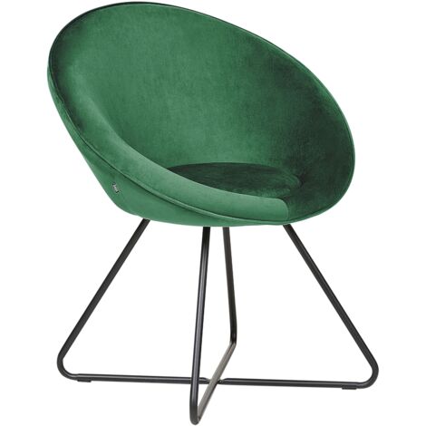 Dining Chair FLOBY II Velvet Emerald Green