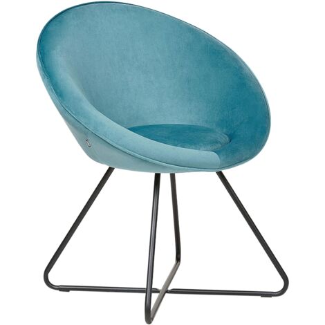 Dining Chair FLOBY II Velvet Light Blue