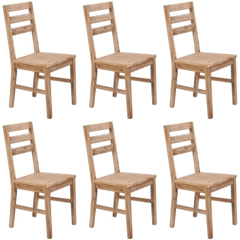 Vidaxl - Dining Chairs 6 pcs Solid Acacia Wood