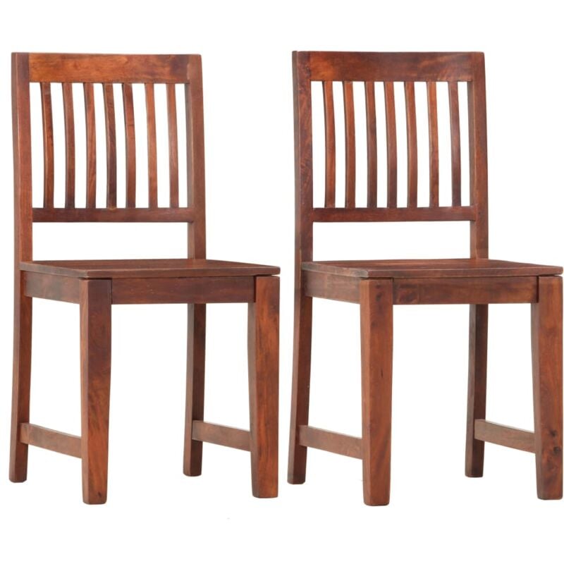 Dining Chairs 2 pcs Solid Mango Wood Vidaxl