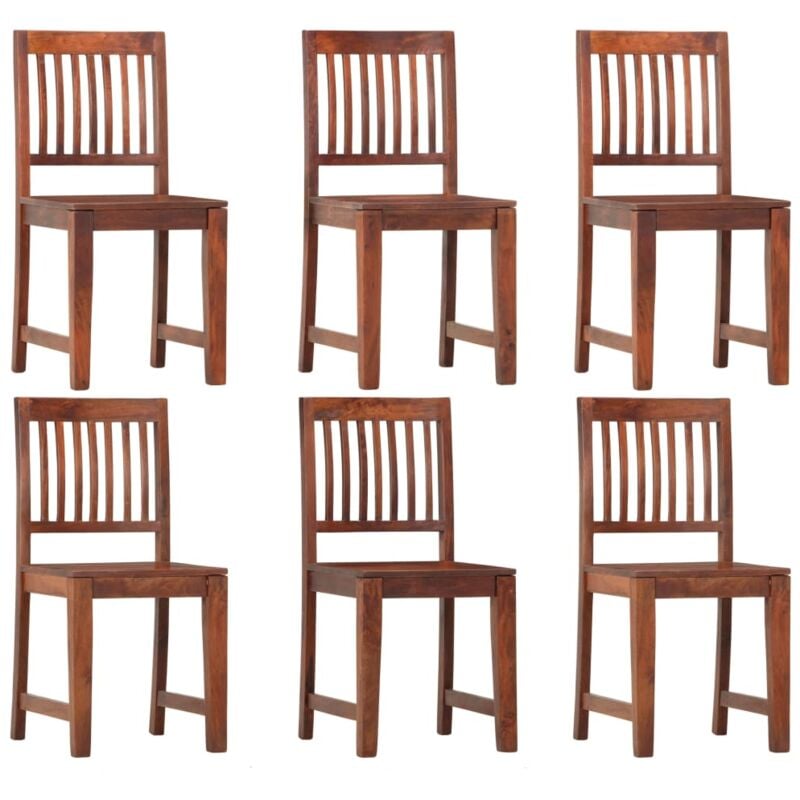 Dining Chairs 6 pcs Solid Mango Wood Vidaxl