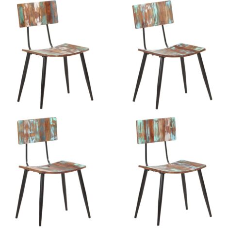 Dining Chairs 4 pcs Solid Reclaimed Wood vidaXL