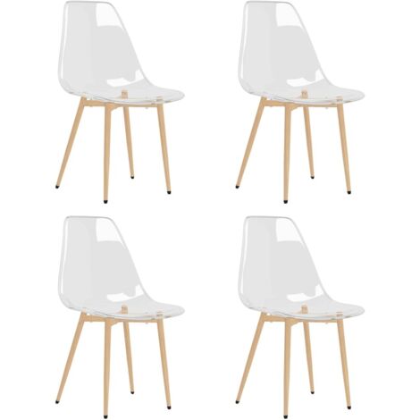 Dining Chairs 4 pcs Transparent PET vidaXL