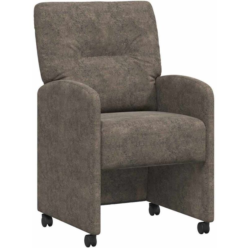 Dining Chairs With Wheels 2 Pcs Dark Grey 57 X 67 X 95 Cm Vidaxl